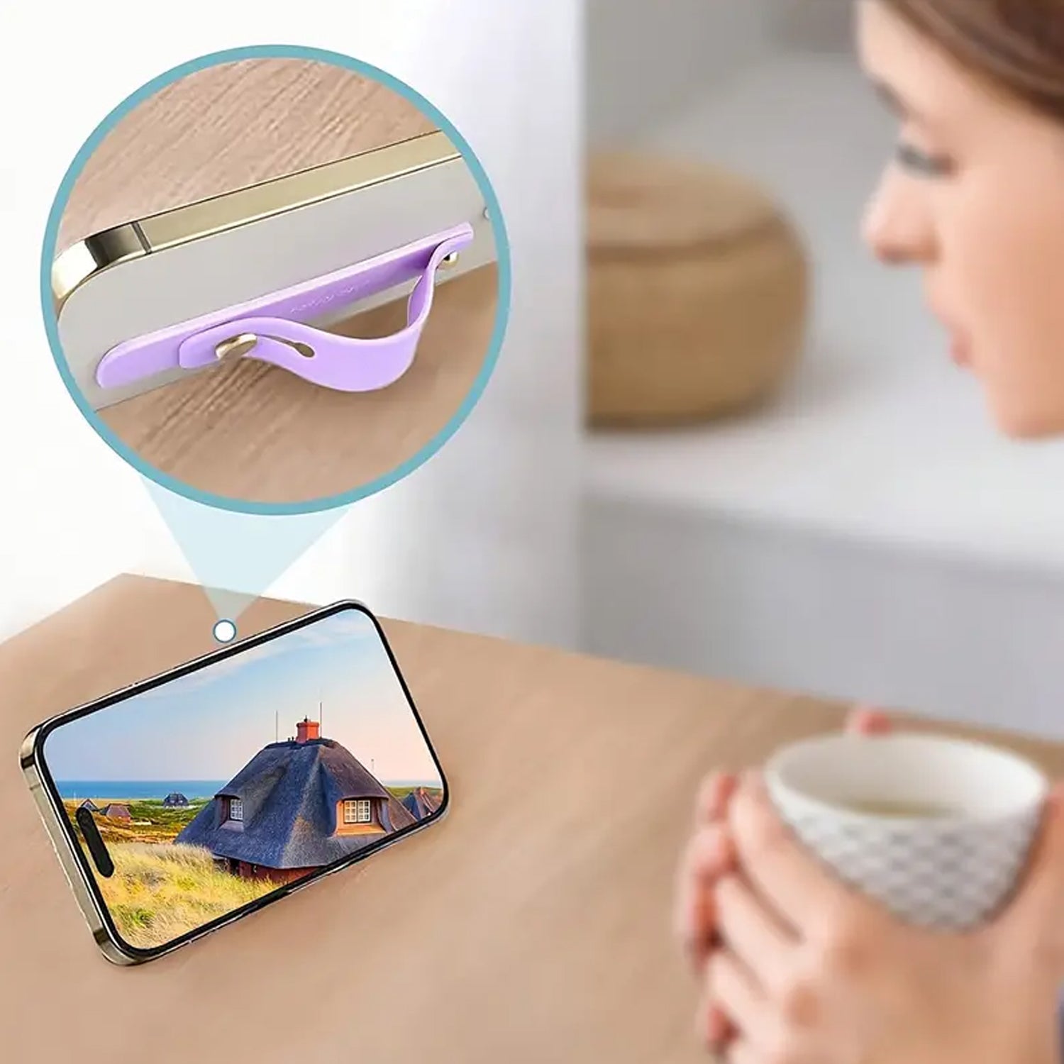 Phone Loop Finger Holder, Phone Grip Straps Silicone Phone Finger Strap (1 Pc) Phone Loop Finger Holder, Phone Grip Straps Silicone Phone Finger Strap (1 Pc)